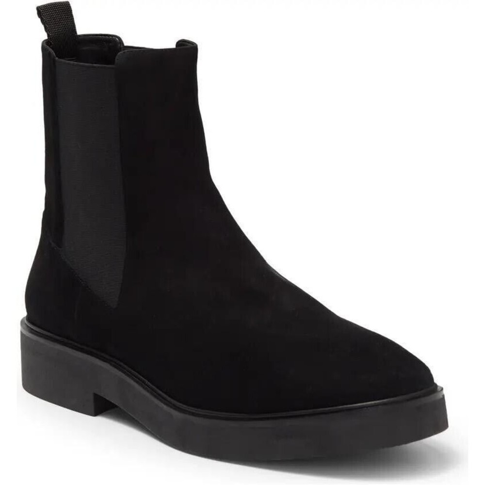 STUART WEITZMAN Henley Suede Chelsea Boots Womens BLK Gored Sides Sz 8 New